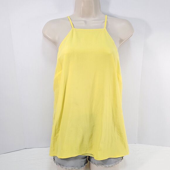 Lilly Pulitzer Rae Silk Strappy Tank Top in Lillys  Lemon Size S - Picture 1 of 5